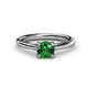 1 - Nitsa 6.00 mm Round Emerald Solitaire Engagement Ring 