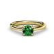 1 - Nitsa 6.00 mm Round Emerald Solitaire Engagement Ring 