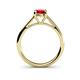 5 - Nitsa 6.00 mm Round Ruby Solitaire Engagement Ring 