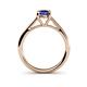 5 - Nitsa 6.00 mm Round Blue Sapphire Solitaire Engagement Ring 