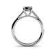 5 - Nitsa 6.00 mm Round Black Diamond Solitaire Engagement Ring 