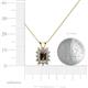 5 - Xuan Smoky Quartz and Diamond Halo Pendant 
