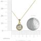 4 - Aazia Diamond Circle Halo Pendant 