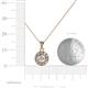 4 - Aazia Diamond Circle Halo Pendant 
