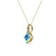 3 - Aurel Blue Topaz and Diamond Pendant 