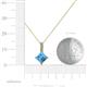 5 - Aurel Blue Topaz and Diamond Pendant 