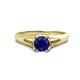 1 - Adira 6.00 mm Round Blue Sapphire Solitaire Engagement Ring 