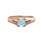 1 - Adira 6.50 mm Round Aquamarine Solitaire Engagement Ring 