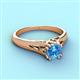 3 - Adira 6.50 mm Round Blue Topaz Solitaire Engagement Ring 