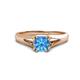 1 - Adira 6.50 mm Round Blue Topaz Solitaire Engagement Ring 