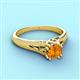 3 - Adira 6.50 mm Round Citrine Solitaire Engagement Ring 