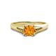 1 - Adira 6.50 mm Round Citrine Solitaire Engagement Ring 