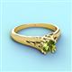 3 - Adira 6.50 mm Round Peridot Solitaire Engagement Ring 