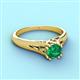 3 - Adira 6.00 mm Round Emerald Solitaire Engagement Ring 