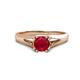 1 - Adira 6.00 mm Round Ruby Solitaire Engagement Ring 