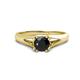 1 - Adira 6.00 mm Round Black Diamond Solitaire Engagement Ring 