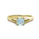 1 - Adira 6.50 mm Round Aquamarine Solitaire Engagement Ring 