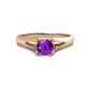 1 - Adira 6.50 mm Round Amethyst Solitaire Engagement Ring 