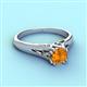 3 - Adira 6.50 mm Round Citrine Solitaire Engagement Ring 