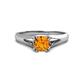 1 - Adira 6.50 mm Round Citrine Solitaire Engagement Ring 