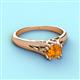 3 - Adira 6.50 mm Round Citrine Solitaire Engagement Ring 