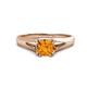 1 - Adira 6.50 mm Round Citrine Solitaire Engagement Ring 