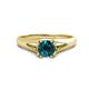 1 - Adira 6.00 mm Round Blue Diamond Solitaire Engagement Ring 