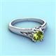 3 - Adira 6.50 mm Round Peridot Solitaire Engagement Ring 