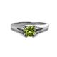 1 - Adira 6.50 mm Round Peridot Solitaire Engagement Ring 