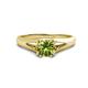 1 - Adira 6.50 mm Round Peridot Solitaire Engagement Ring 