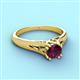 3 - Adira 6.50 mm Round Rhodolite Garnet Solitaire Engagement Ring 