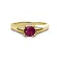 1 - Adira 6.50 mm Round Rhodolite Garnet Solitaire Engagement Ring 