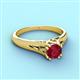 3 - Adira 6.00 mm Round Ruby Solitaire Engagement Ring 