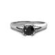 1 - Adira 6.00 mm Round Black Diamond Solitaire Engagement Ring 