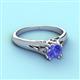 3 - Adira 6.50 mm Round Tanzanite Solitaire Engagement Ring 