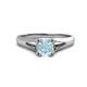 1 - Adira 6.50 mm Round Aquamarine Solitaire Engagement Ring 