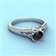 3 - Adira 6.00 mm Round Black Diamond Solitaire Engagement Ring 