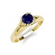 4 - Adira 6.00 mm Round Blue Sapphire Solitaire Engagement Ring 