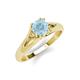 4 - Adira 6.50 mm Round Aquamarine Solitaire Engagement Ring 