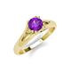 4 - Adira 6.50 mm Round Amethyst Solitaire Engagement Ring 