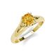 4 - Adira 6.50 mm Round Citrine Solitaire Engagement Ring 