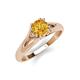 4 - Adira 6.50 mm Round Citrine Solitaire Engagement Ring 