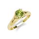 4 - Adira 6.50 mm Round Peridot Solitaire Engagement Ring 