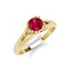 4 - Adira 6.00 mm Round Ruby Solitaire Engagement Ring 