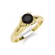 4 - Adira 6.00 mm Round Black Diamond Solitaire Engagement Ring 