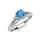 4 - Adira 6.50 mm Round Blue Topaz Solitaire Engagement Ring 