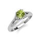 4 - Adira 6.50 mm Round Peridot Solitaire Engagement Ring 