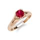 4 - Adira 6.00 mm Round Ruby Solitaire Engagement Ring 