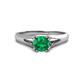 1 - Adira 6.00 mm Round Emerald Solitaire Engagement Ring 