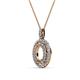 2 - Calice Semi Mount Double Halo Pendant 